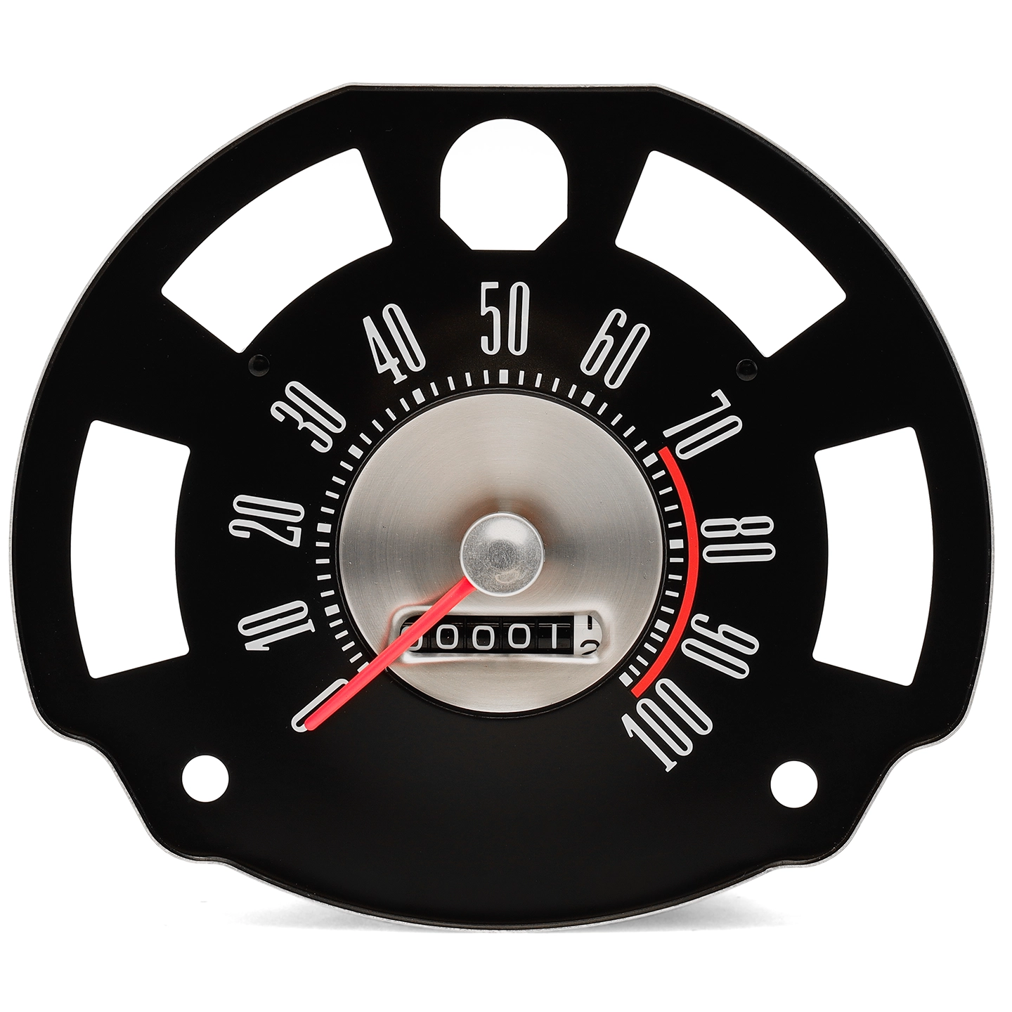 Speedometer Gauge with Orange Speed Warning Line, 66-77 Ford Bronco